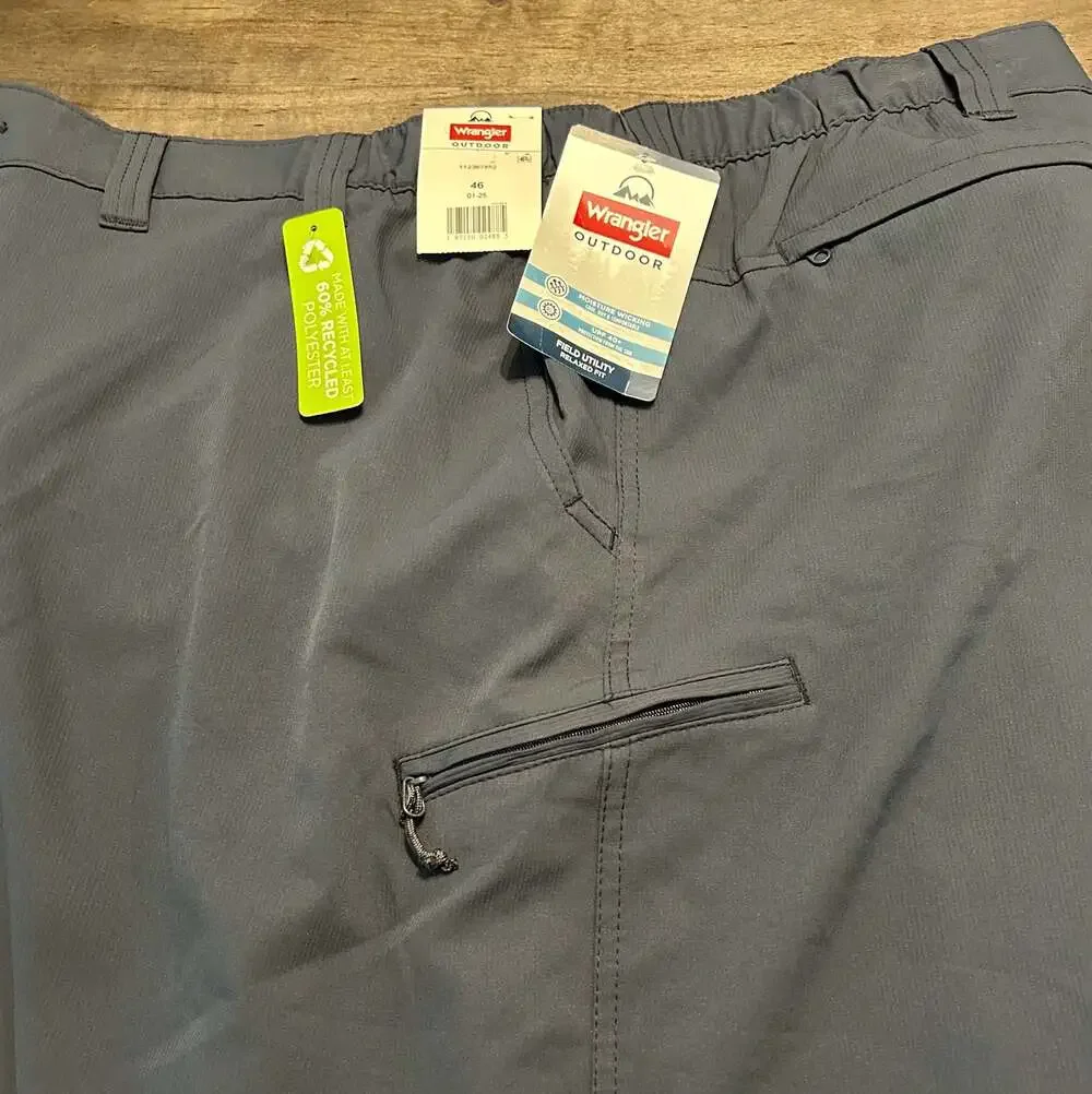 Wrangler Outdoor Big &Tall Field Utility Relaxed Fit Cargo Shorts sz 46